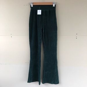 Ribbed Velvet Flare Pants